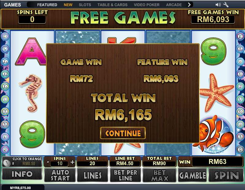 Best Malaysia Slots Online -Dolphin Reef Big win